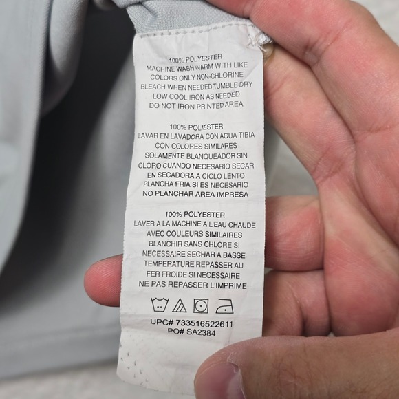 Callaway Golf Polo Shirt XXL Mens Gray Stripe Short Sleeve Athletic - Picture 9 of 12